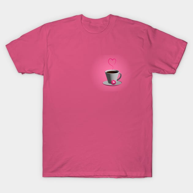 cup with heart T-Shirt by illustrations-boom